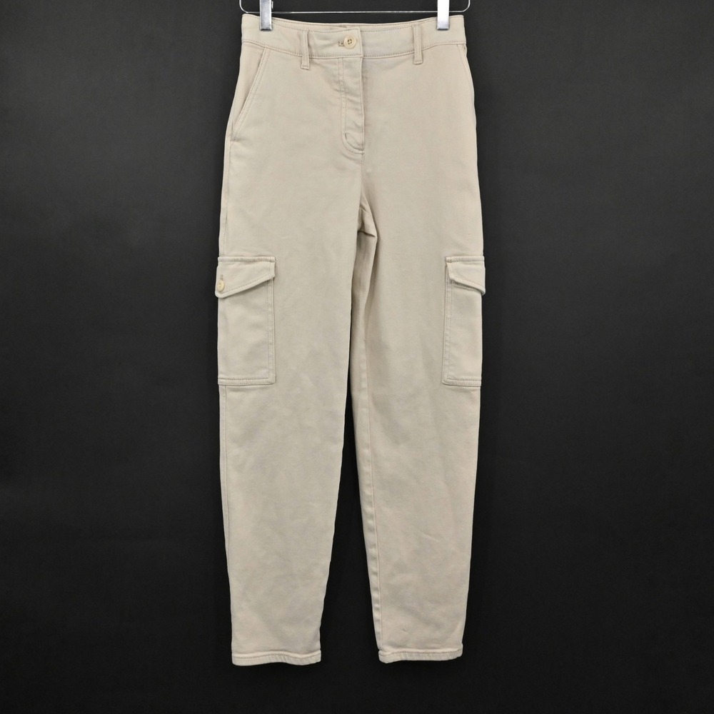 Aritzia Womens Wilfred Free Modern Cargo Pants Size 0 High Rise Tapered Cream
